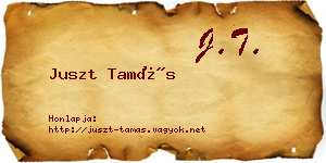 Juszt Tamás névjegykártya