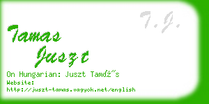 tamas juszt business card